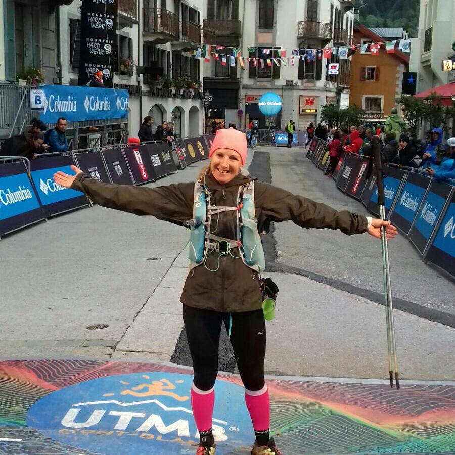 UTMB Finish line - Dee O'Neill